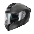 Givi X50 Fiber Solid Color HX50BN900 casco modulare nero opaco – vista di tre quarti anteriore