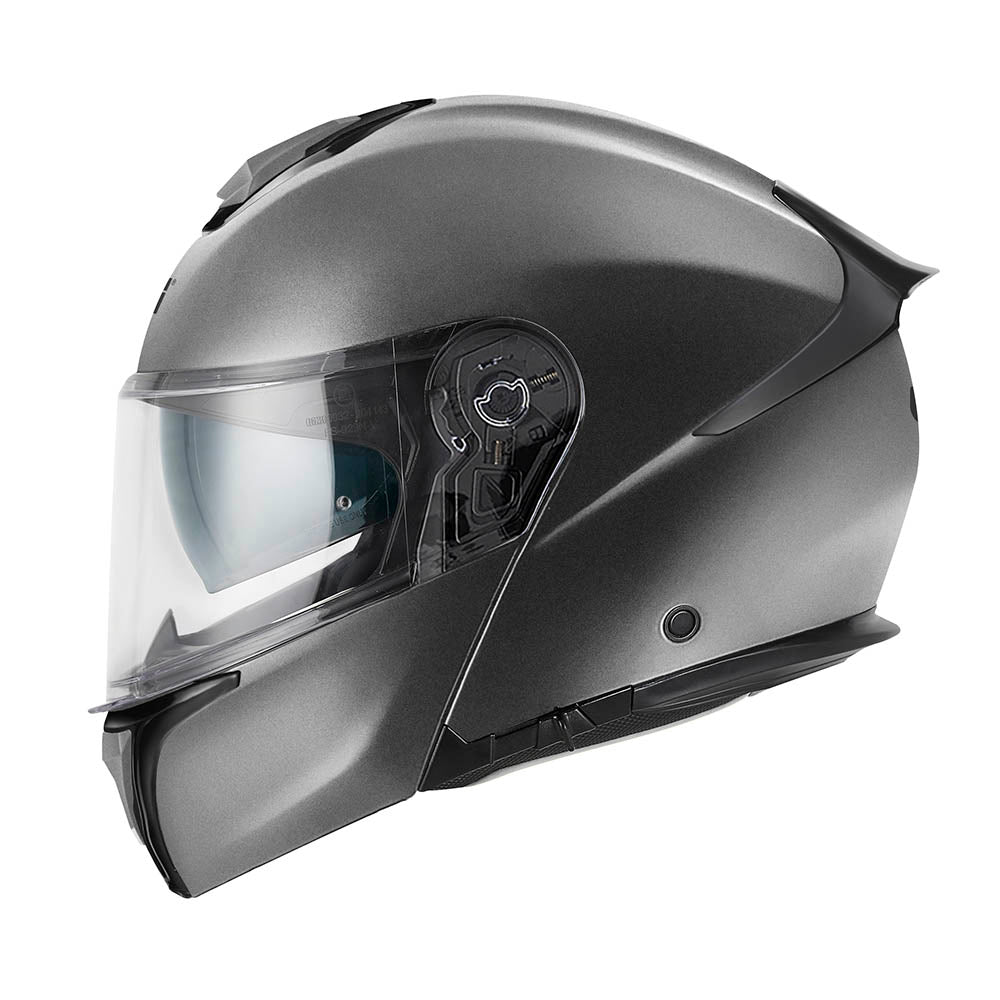 Givi X50 Fiber Solid Color HX50BG768 casco modulare titanio opaco – vista laterale