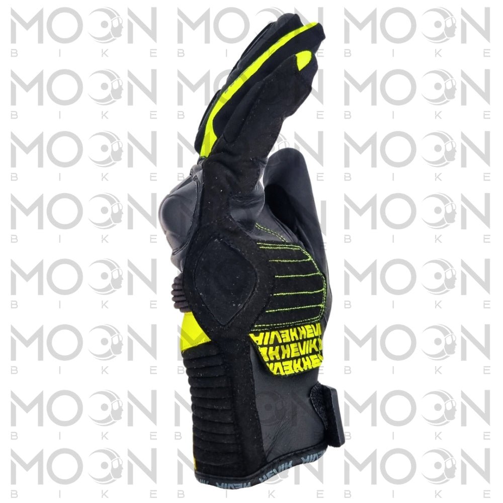 Guanti Moto HEVIK ABREGO HGS111MY Nero/Giallo Fluo Protezioni CE Uomo Sport - Moon Bike S.r.l.Guanti MotoHevik8029871160233Moon Bike S.r.l.