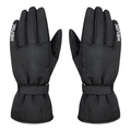 Coppia di guanti moto Hevik Grimsel HGW217 neri, dorso con logo riflettente sui mignoli