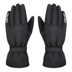 Coppia di guanti moto Hevik Grimsel HGW217 neri, dorso con logo riflettente sui mignoli