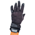 Guanti moto Hevik Mamba HGW205 uomo neri, dorso in tessuto con logo Hevik e polsino in maglia
