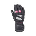 Guanti moto donna Hevik Minerva Lady HGW215FB neri con inserti rosa, dorso con logo Hevik e manicotto lungo
