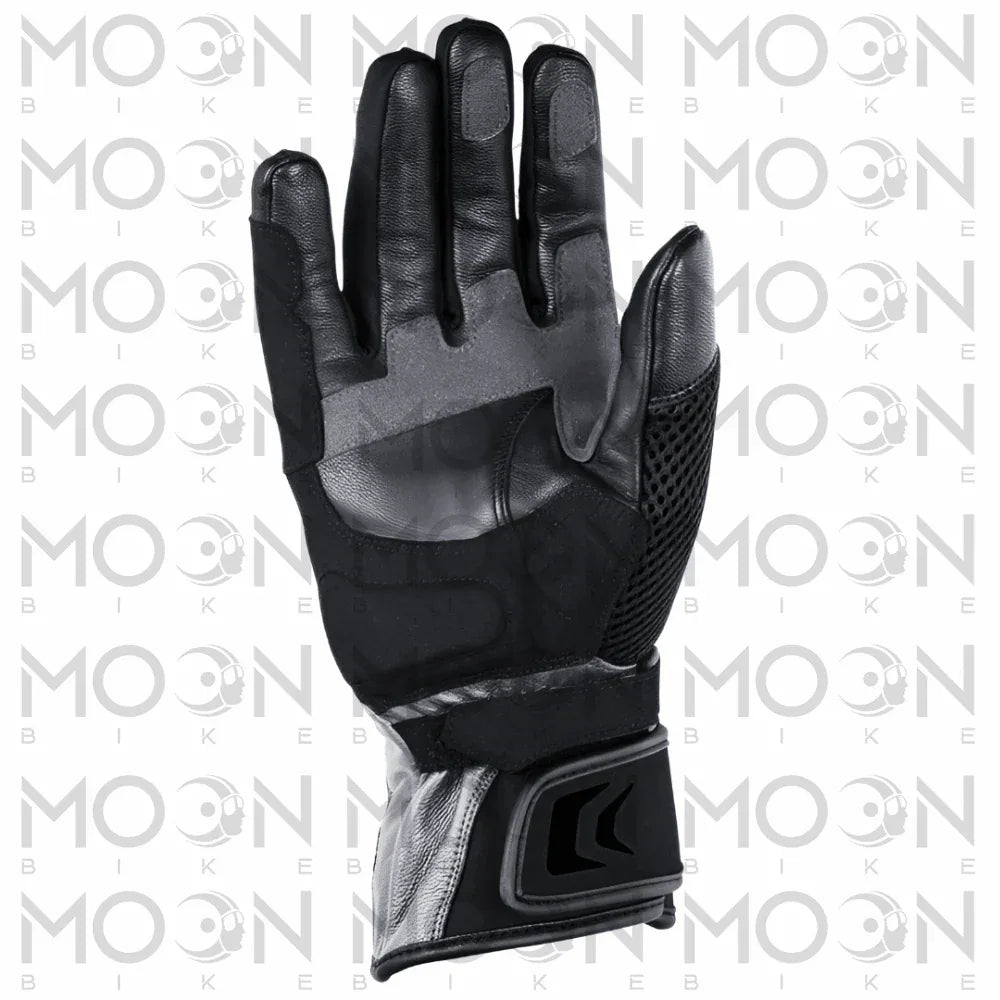 Hevik Guanti Moto Estivi HEVIK Helios - Pelle Touch CE - Adventure Touring Nero/Grigio Nero Guanti da moto - Moon Bike - Vista 3