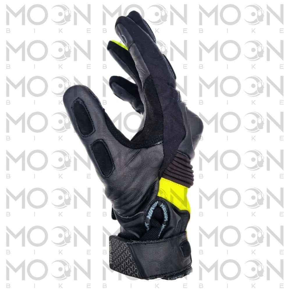 Hevik Guanti Moto HEVIK ABREGO HGS111MY Nero/Giallo Fluo Protezioni CE Uomo Sport Nero Guanti da moto - Moon Bike - Vista 3