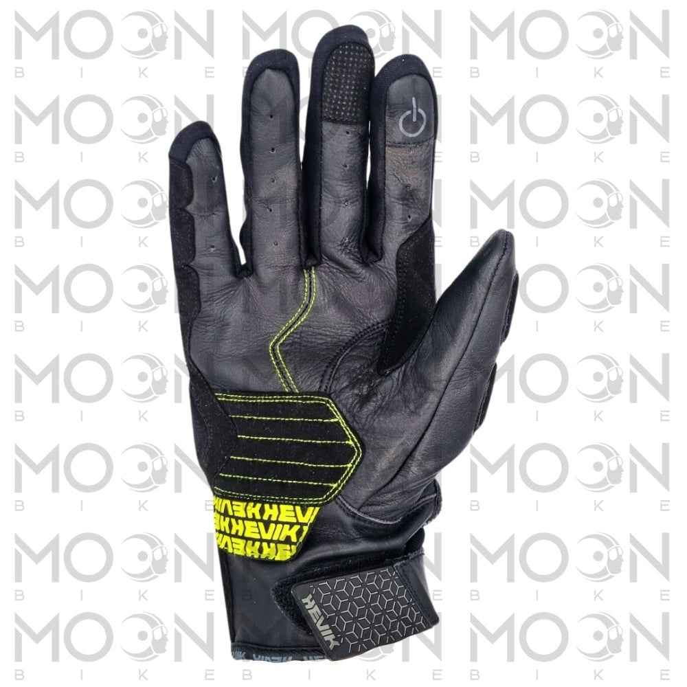 Hevik Guanti Moto HEVIK ABREGO HGS111MY Nero/Giallo Fluo Protezioni CE Uomo Sport Nero Guanti da moto - Moon Bike - Vista 4