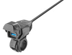Interphone Alimentatore da Manubrio USB-A ACCHANDLEBARTYPEA: vista di tre quarti con porta USB