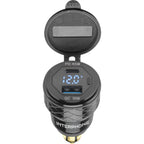 Interphone ACCDIN2USBACVOLT adattatore DIN in verticale con porte USB e voltmetro in vista