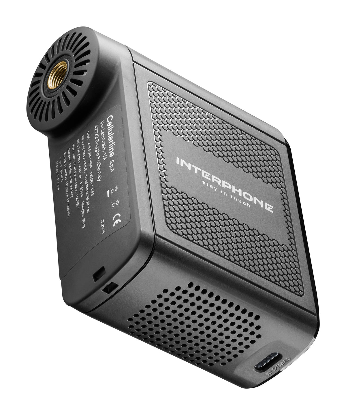Interphone Air Pump Mini Compressore Portatile 3000 mAh INTERPHOAIRPUMP3K: vista posteriore con uscita aria