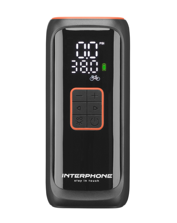 Interphone Smart Air Pump Compressore Portatile 4000 mAh INTERPHOAIRPUMP4K: compressore vista frontale con display