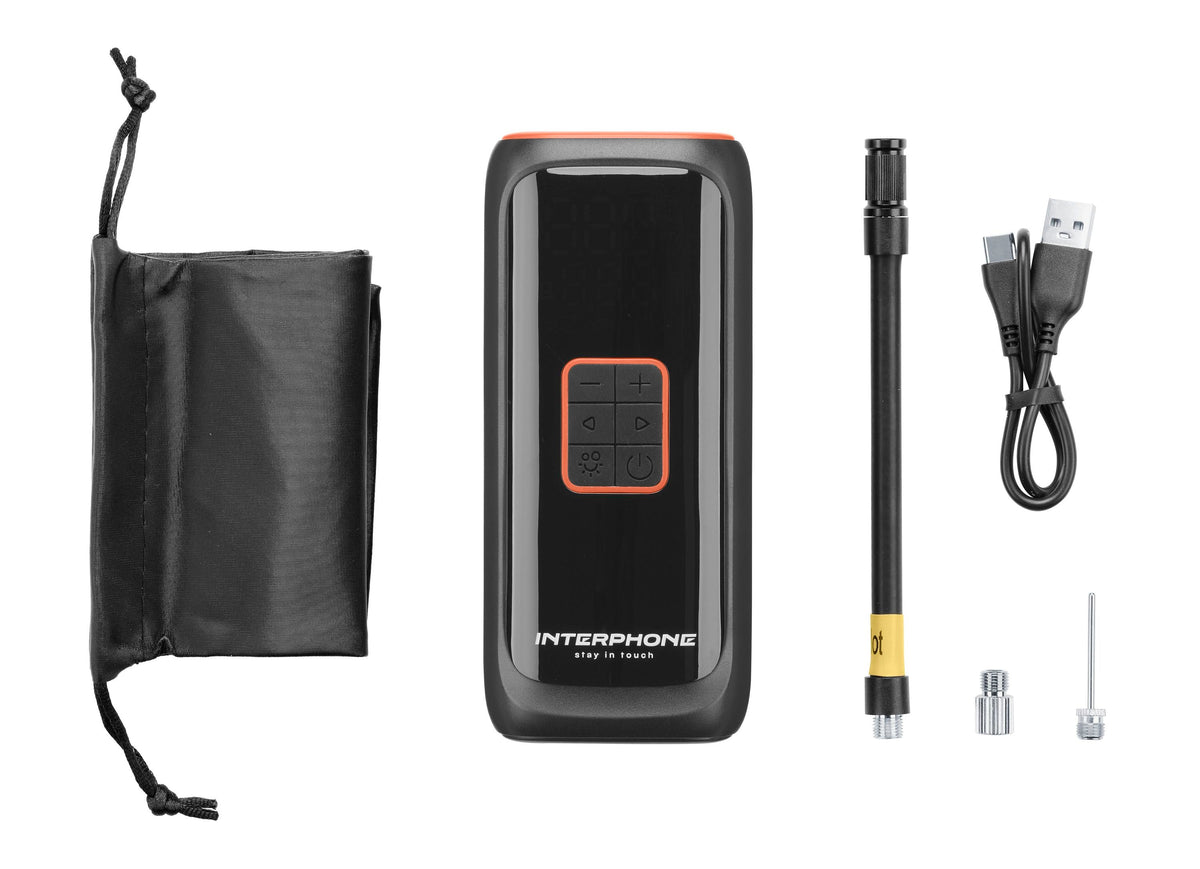 Interphone Smart Air Pump Compressore Portatile 4000 mAh INTERPHOAIRPUMP4K: contenuto della confezione con accessori