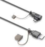 Interphone Cavo USB-A/USB-C per Display RideSync INTERPHORIDESYUSB: cavo con connettori USB-C a gomito e USB-A, cappucci aperti