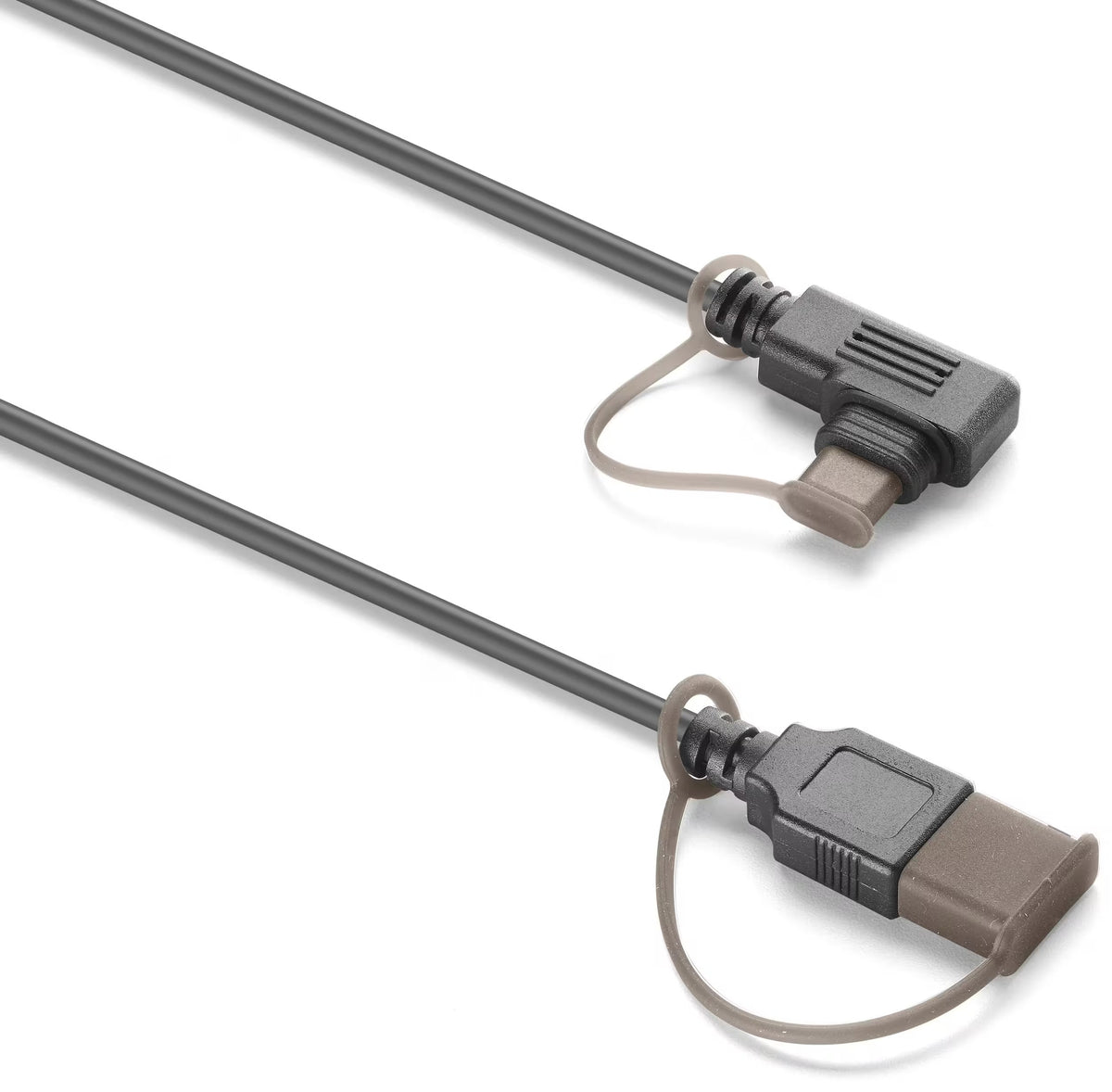 Interphone Cavo USB-A/USB-C per Display RideSync INTERPHORIDESYUSB: connettori con cappucci protettivi chiusi