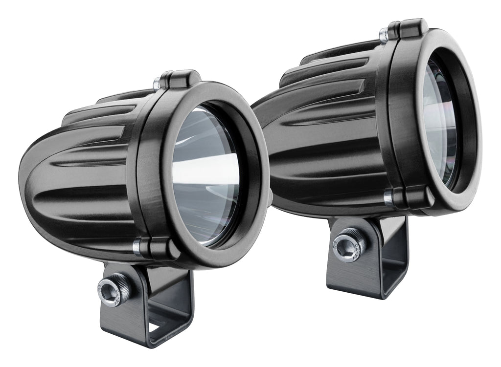 Interphone Coppia Faretti LED Moto 10W LEDLIGHT10FOG: coppia di faretti vista di tre quarti