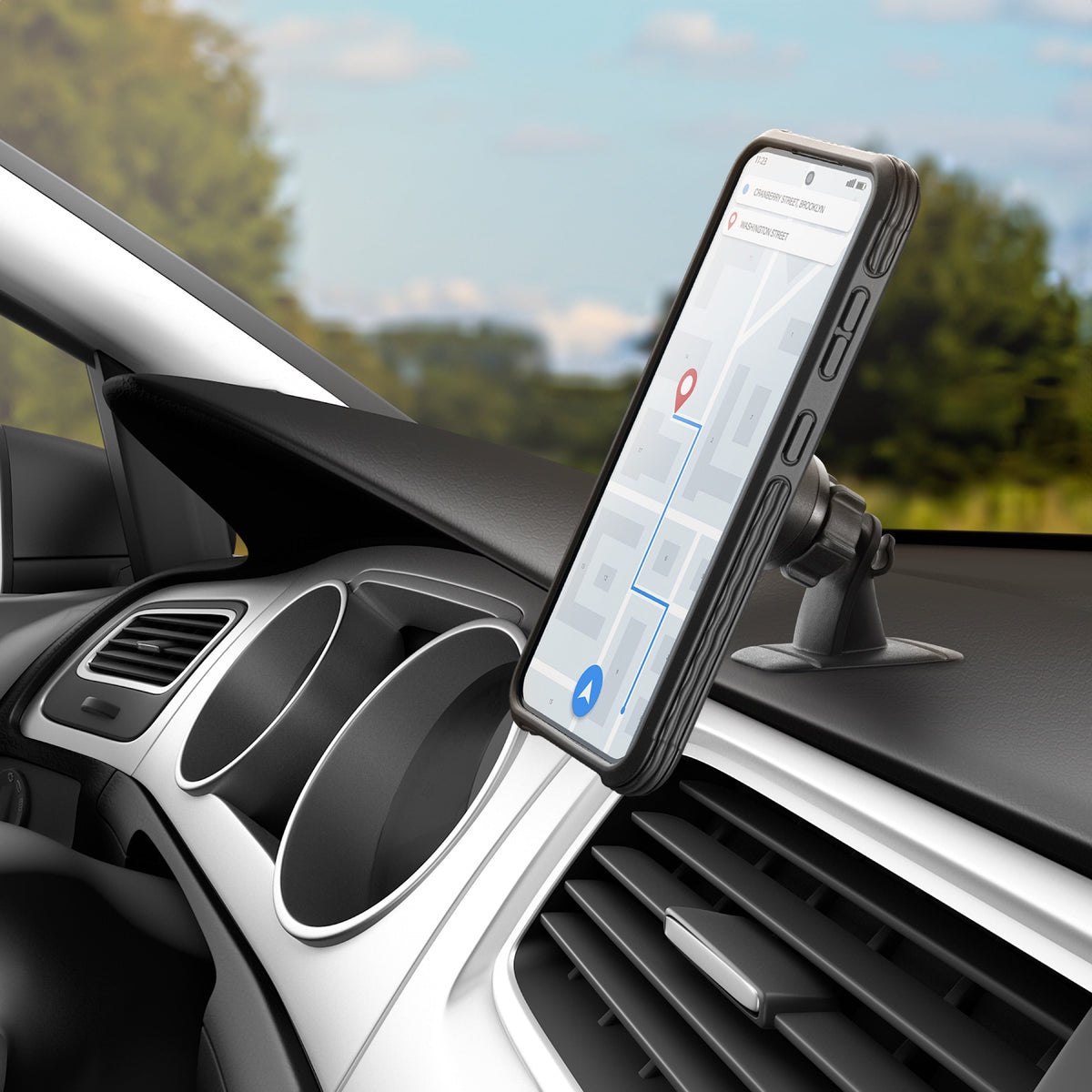 Interphone Quiklox Supporto Telefono Adesivo per Cruscotto Auto SAQUIKLOXADHCAR: telefono con navigatore sul cruscotto