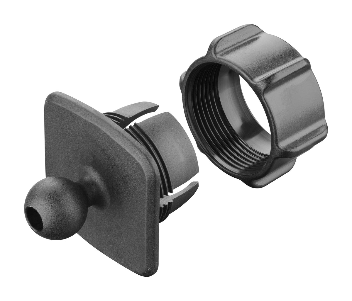 Interphone Adattatore Sfera 17 mm per Supporti Crab, Master, Alu e Armor SMADAPTER22: adattatore con sfera e ghiera di serraggio, fondo bianco