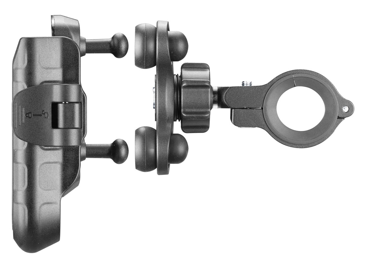 Interphone Crab Pro Supporto Smartphone Antivibrazione Premium SMCRAB24PRO: vista laterale con modulo antivibrazione