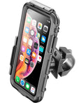 Interphone iCase Custodia Moto per iPhone XS Max con Staffa SMIPHONEXSMAX: custodia iCase con iPhone XS Max montata su staffa da manubrio