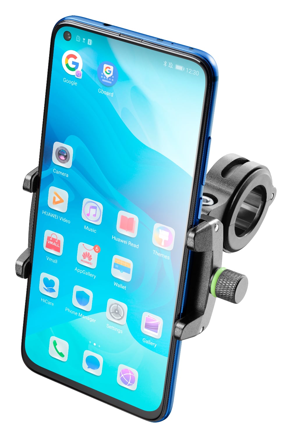 Interphone Moto Crab Evo Supporto Telefono in Alluminio SMMOTOALU: supporto con telefono inserito