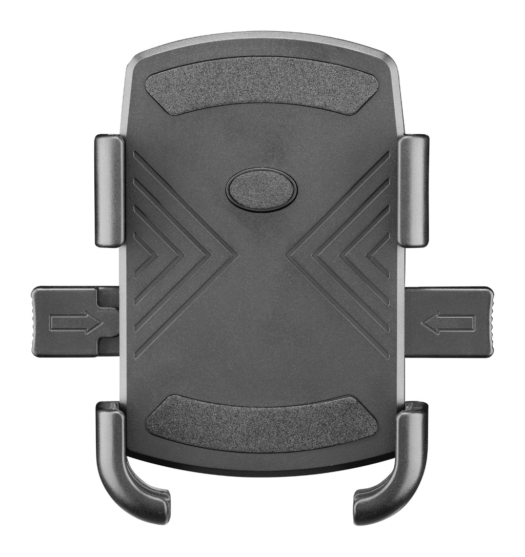 Interphone Moto Crab Supporto Telefono Manubrio EasyClip SMMOTOCRAB23: vista frontale con ganasce aperte