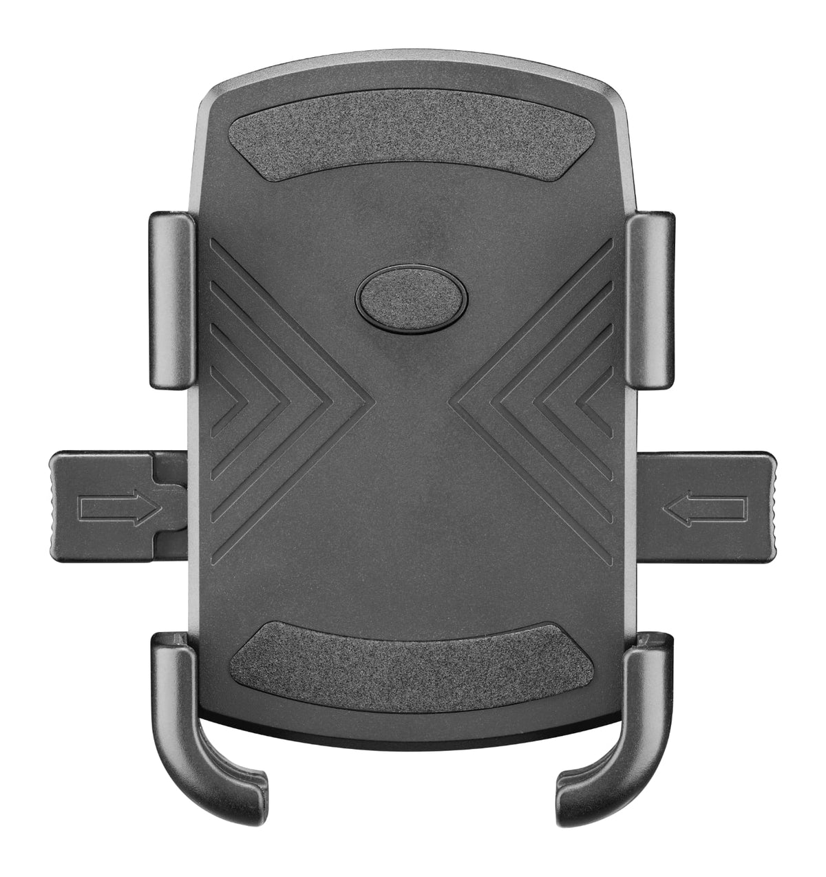 Interphone Moto Crab Supporto Smartphone Manubrio EasyClip SMMOTOCRAB23: vista frontale con ganasce aperte