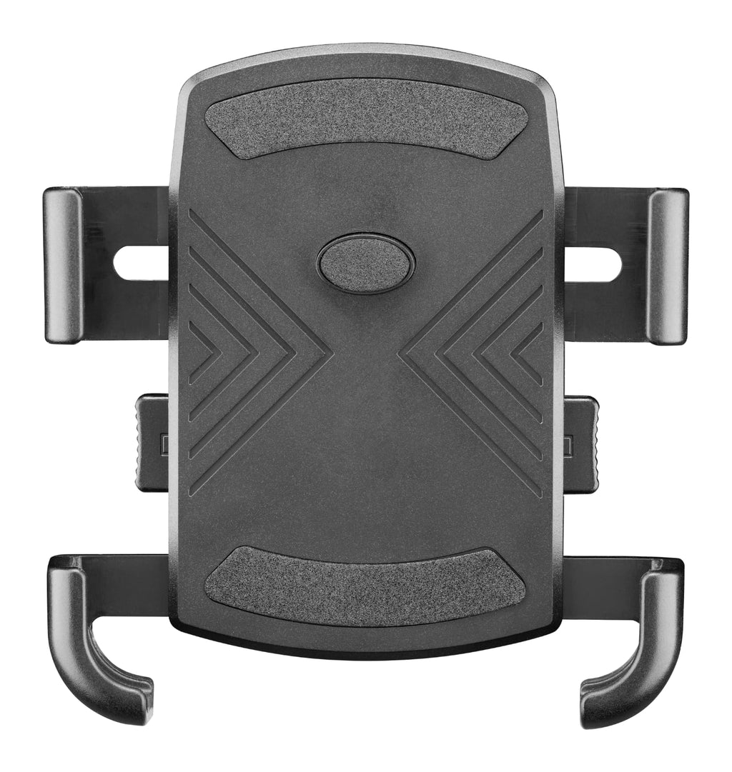 Interphone Moto Crab Supporto Telefono Manubrio EasyClip SMMOTOCRAB23: vista frontale con ganasce chiuse