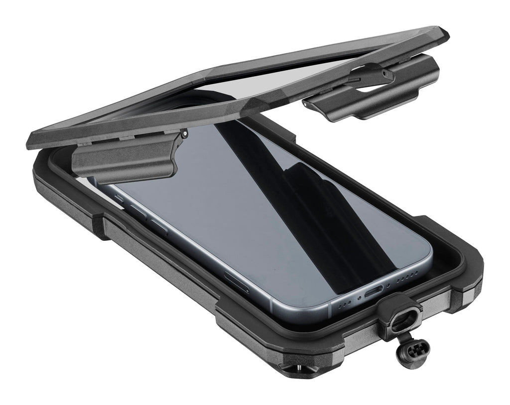 Interphone Quiklox Custodia Rigida Armor per Telefono SMQUIKLOXARMORCASE: custodia aperta con telefono