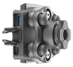 Interphone Quiklox Supporto Telefono per Attacco Navigatore BMW SMQUIKLOXBMWCRADLE: supporto con porte USB, vista laterale