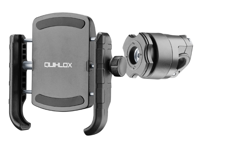 Interphone Quiklox Kit Crab Pro + Supporto da Specchietto SMQUIKLOXCRABPROSB: kit porta telefono e supporto specchietto