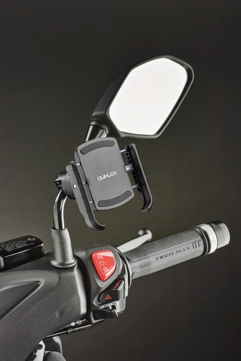 Interphone Quiklox Kit Crab Pro + Supporto da Specchietto SMQUIKLOXCRABPROSB: porta telefono montato sullo specchietto