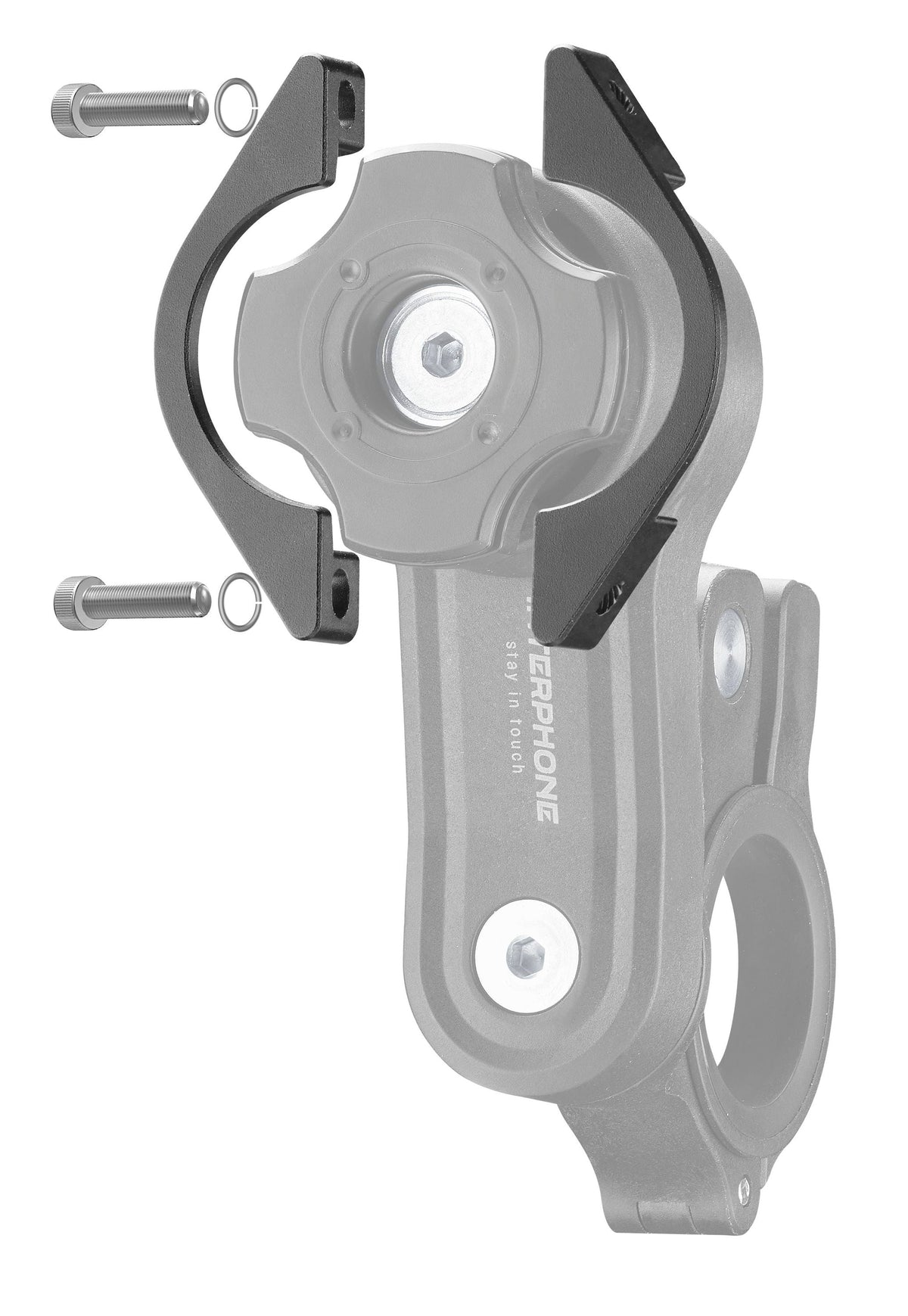Interphone Antifurto in Alluminio per Supporti Quiklox SMQUIKLOXLOCK: antifurto montato sul supporto, esploso