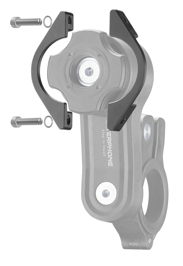 Interphone Antifurto in Alluminio per Supporti Quiklox SMQUIKLOXLOCK: antifurto montato sul supporto, esploso