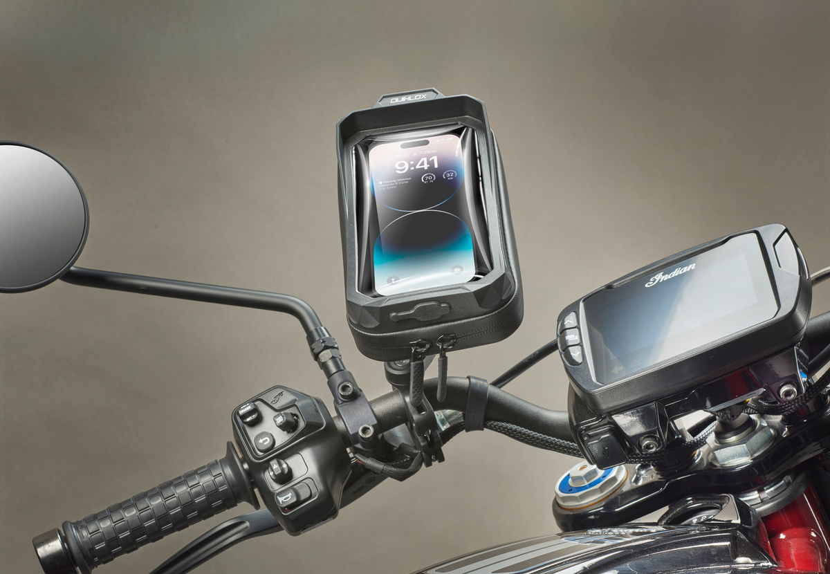 Interphone Quiklox Custodia Rigida Impermeabile per Smartphone 7" SMQUIKLOXWP: custodia montata sul manubrio moto