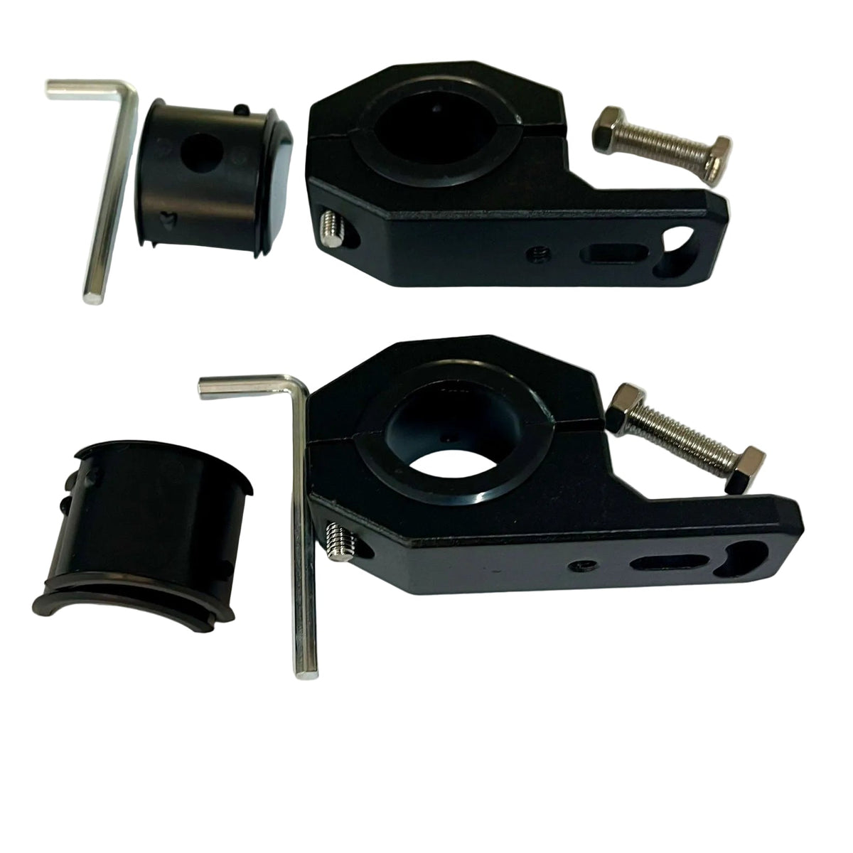 Interphone LEDLIGHT10MOUNT26 le due staffe tubolari nere per faretti LED da paramotore