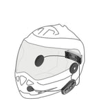 Interphone U-COM 2 INTERPHOUCOM2TP: schema di montaggio su casco jet