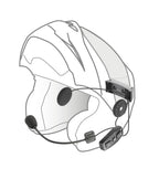 Interphone U-COM 2 INTERPHOUCOM2TP: schema di montaggio su casco modulare