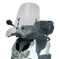 Parabrezza Kappa 105AK trasparente 66x67 cm per scooter Aprilia Sportcity, Kymco Agility R16, Peugeot LXR, SYM HD, Yamaha Neo's, MBK Ovetto e Honda Zoomer