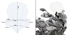Cupolino Kappa 2139DTK trasparente 69,5x48 cm con quote e montato su Yamaha Tracer 900, foto ufficiale GIVI (codice gemello 2139DT)
