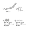 Kit di montaggio Kappa 5148KITK per l'attacco KRA5143 su BMW C 400 e R 1300, disegno tecnico ufficiale Kappa