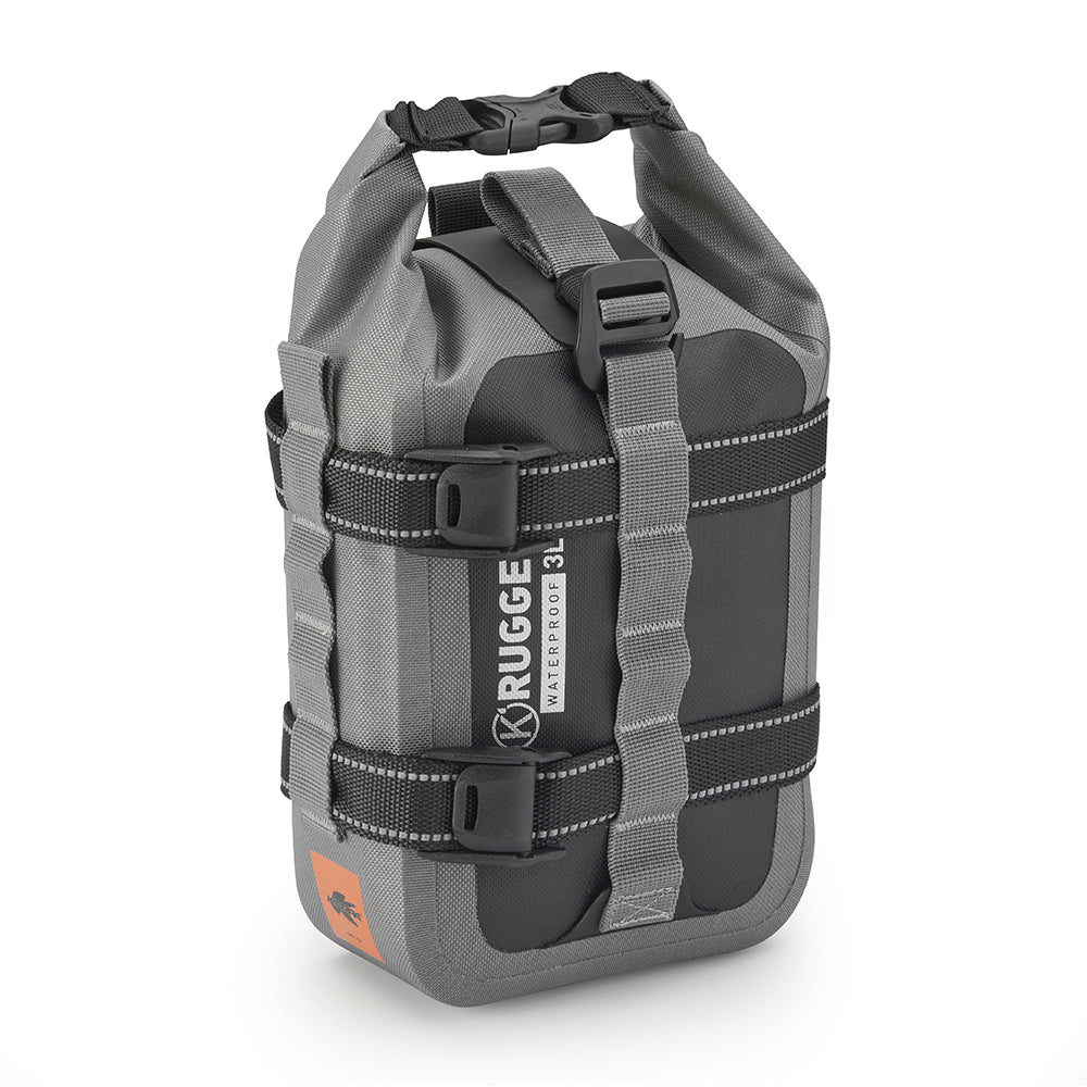 Kappa AV05 borsa paramotore K'Rugged grigia e nera impermeabile da 3 litri con cinghie, foto ufficiale Kappa