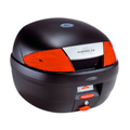 Kappa K26N bauletto MONOLOCK 26 litri nero con catadiottri rossi, vista frontale, foto ufficiale Kappa