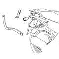 Attacco posteriore Kappa K3250 per Yamaha XJ 600 Diversion, disegno tecnico di montaggio, piastra e bauletto non inclusi