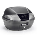 Kappa K400NT2 bauletto MONOLOCK 40 litri nero con coperchio a texture carbonio e catadiottri trasparenti, foto ufficiale Kappa