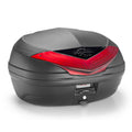 Kappa K466N2 bauletto MONOLOCK 46 litri Urban nero con catadiottro rosso, foto ufficiale Kappa