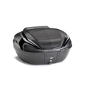 Bauletto Kappa K5600NB Monokey da 56 litri nero opaco, vista tre quarti con serratura security lock
