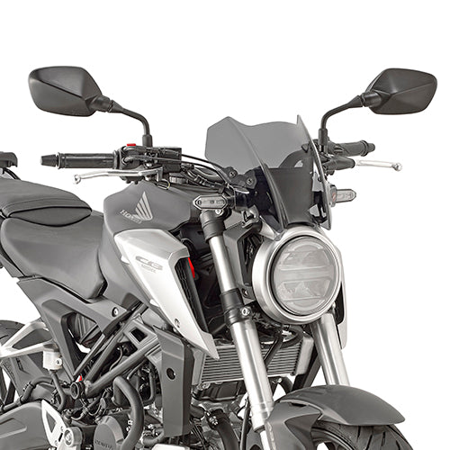 Cupolino Kappa KA1164 fumé montato su Honda CB 125 R, foto ufficiale Kappa