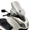 Parabrezza Kappa KD1123ST trasparente 73x59 cm montato su Honda Forza 300 ABS 2013-2017, vista frontale laterale