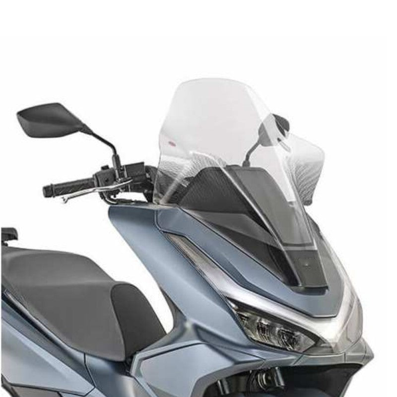 Parabrezza Kappa KD1216ST trasparente 64x50 cm montato su Honda PCX 125 del 2025, foto del prodotto