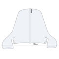 Disegno tecnico con le misure del parabrezza Kappa KD199ST trasparente 49,9x72,5 cm