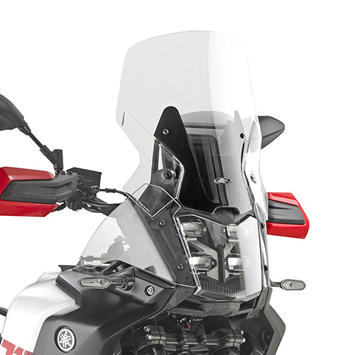 Parabrezza Kappa KD2180ST trasparente 38x39 cm montato su Yamaha Ténéré 700 World Raid, foto ufficiale Kappa
